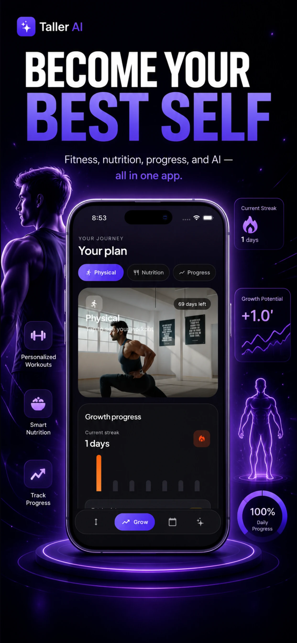 Taller AI Maximize Your Height screenshot