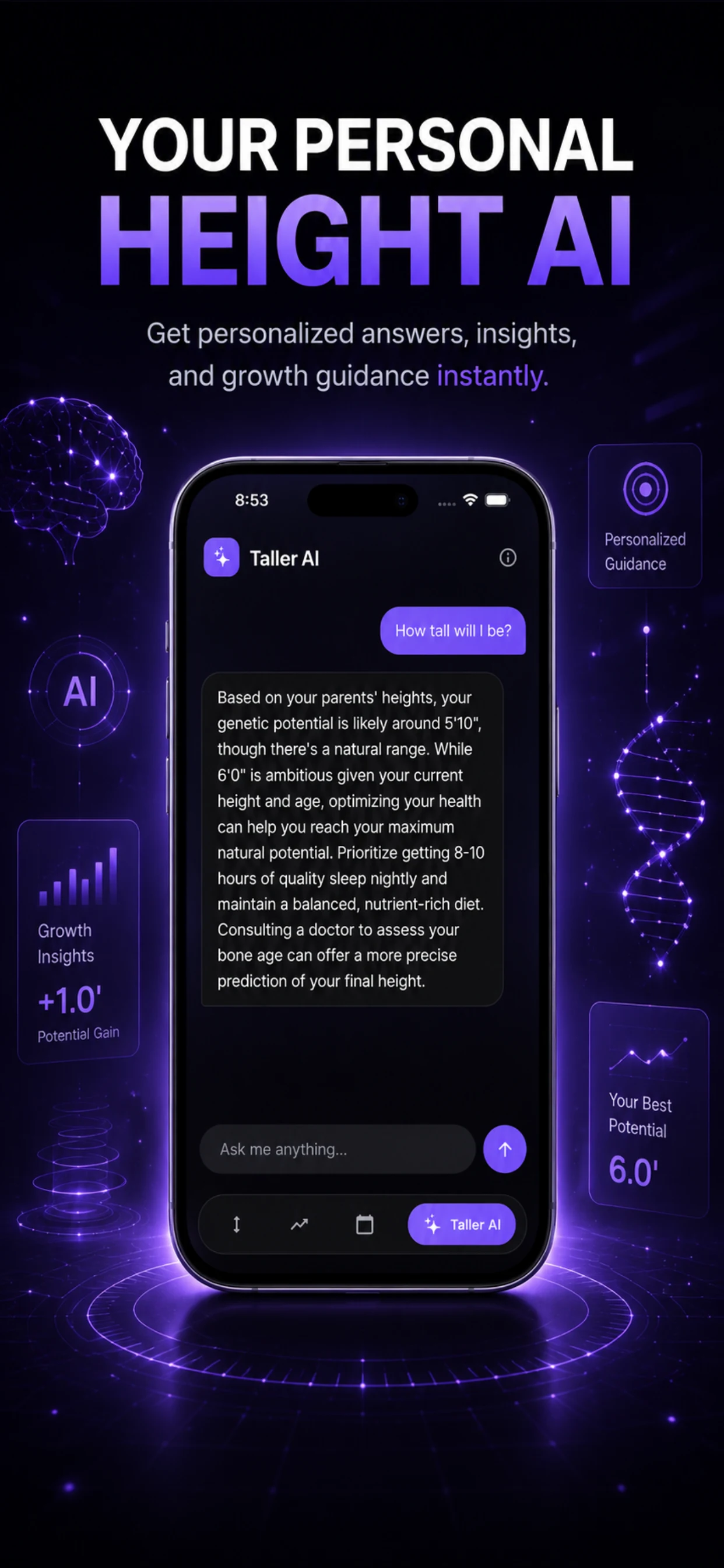 Taller AI Maximize Your Height screenshot